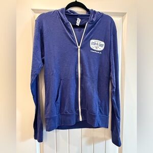 Bella Canvas Blue Zip-Up Hoodie